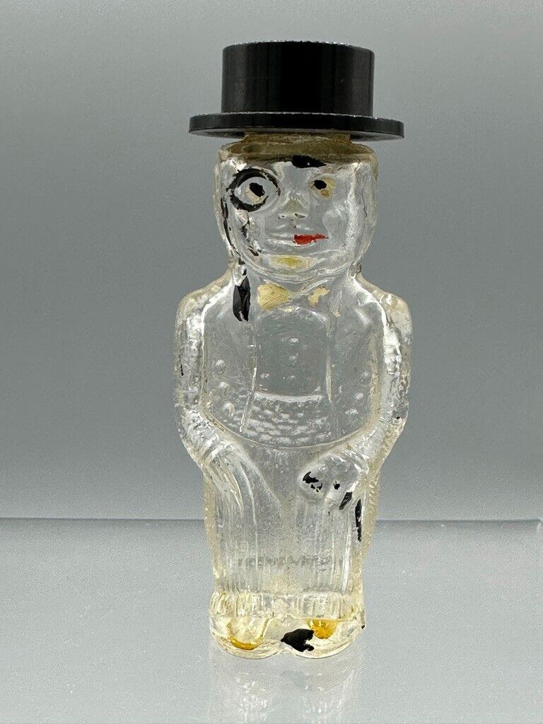 Antique CHARLIE McCARTHY Figural Man Glass PERFUME BOTTLE Scent
