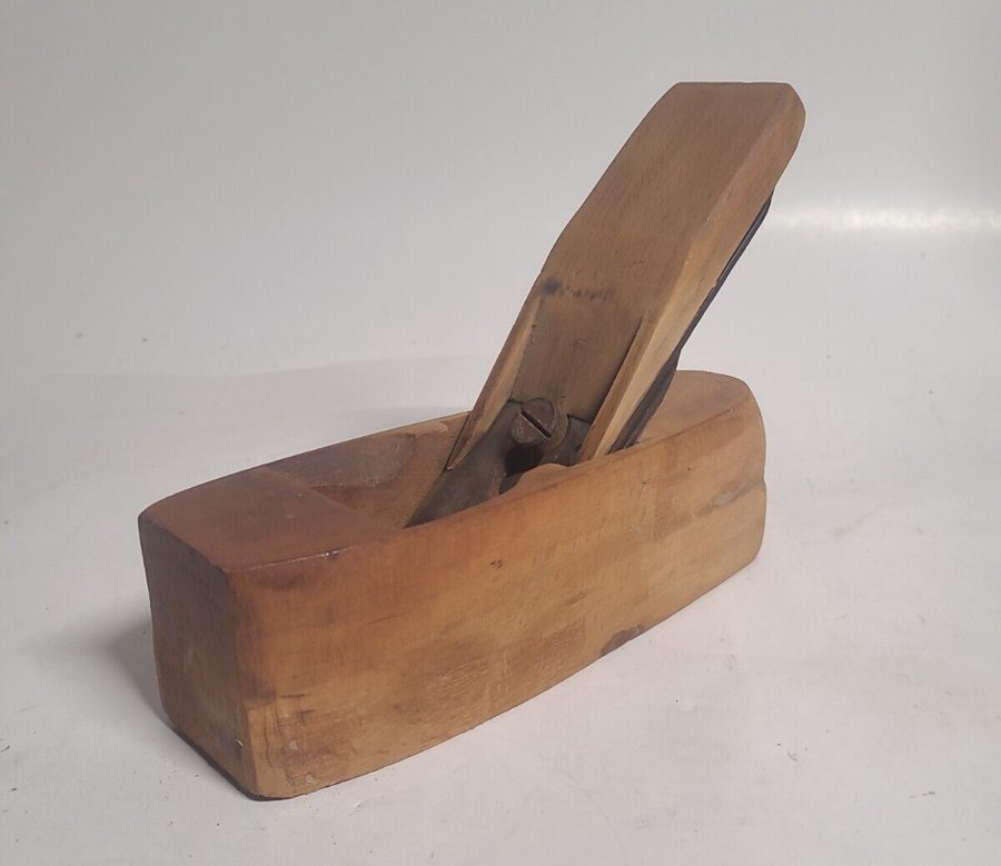 Antique Hand Made Wooden Smoothing Wood Jack Plane VintageOpens in a new window or tab