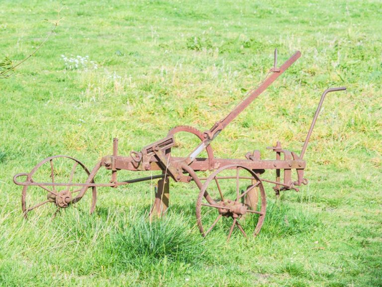An antique plow.
