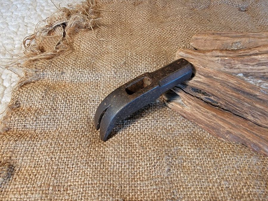 EARLY Blacksmith Forged Tack Hammer Antique