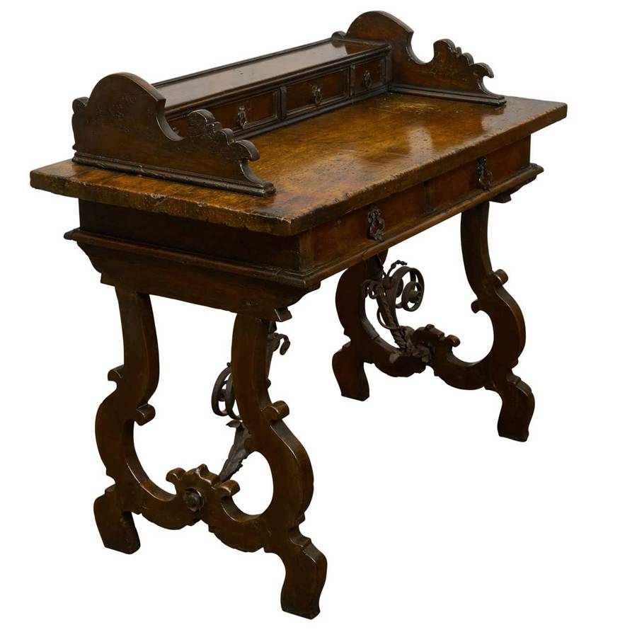 Italian 1800s Baroque Style Desk