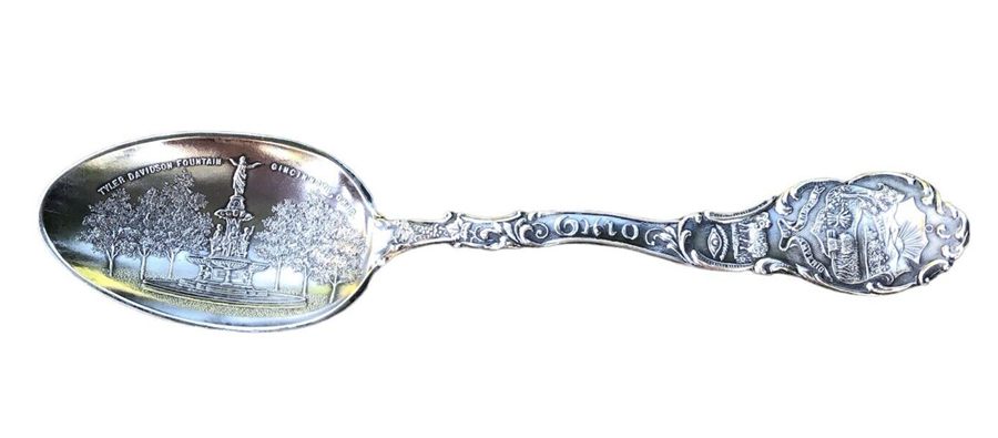 Shepard Antique Sterling Silver Ohio Souvenir Spoon for Mother