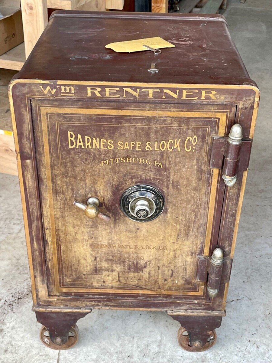 Vintage Barnes Safe & Lock Co. floor safe