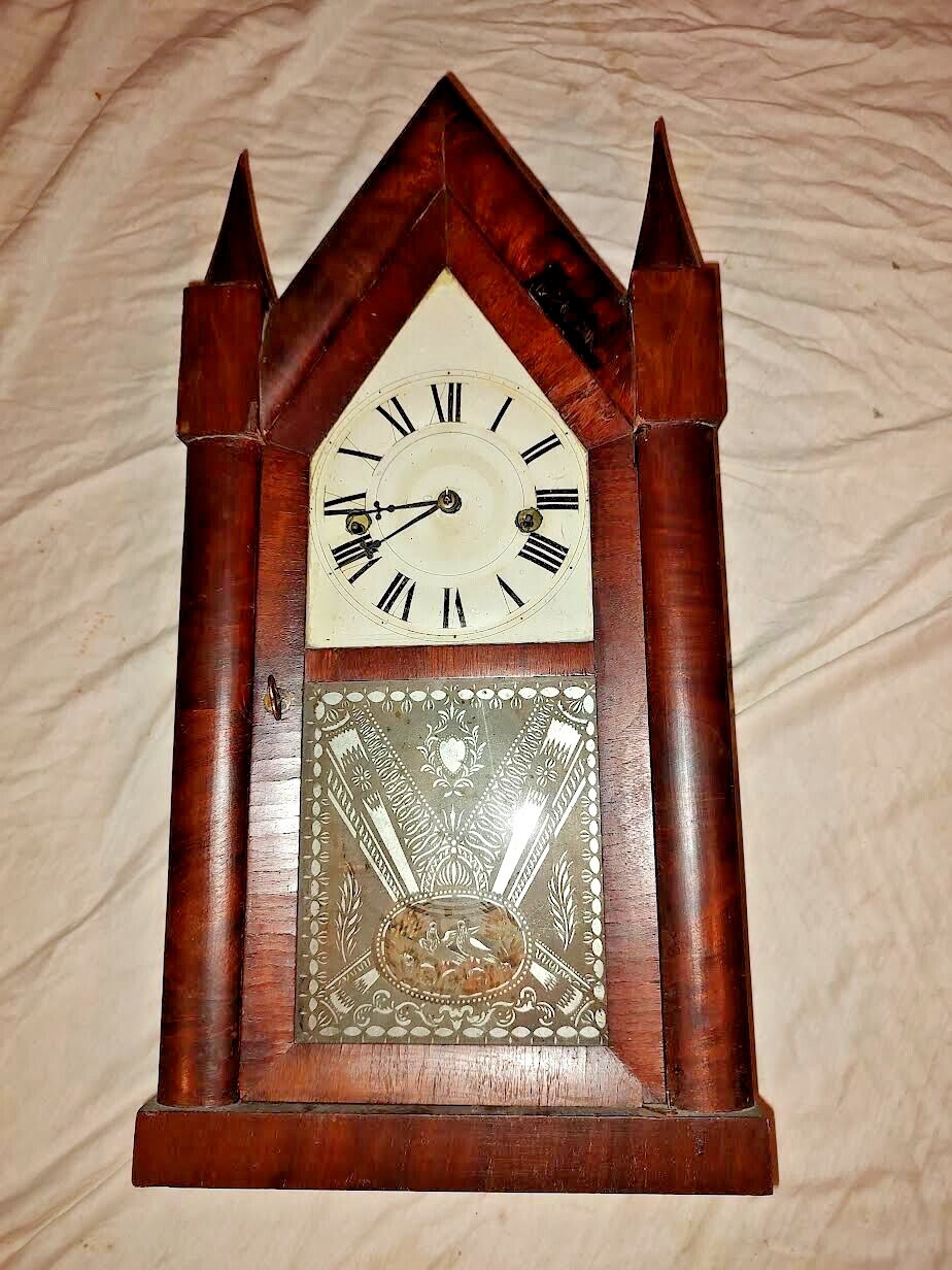 antique Terry and Andrews Steeple clock 1850